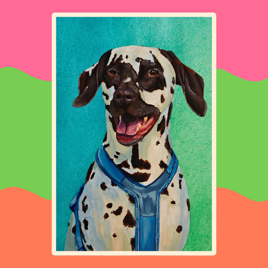 Dalmation - Framed Original Gouache Painting