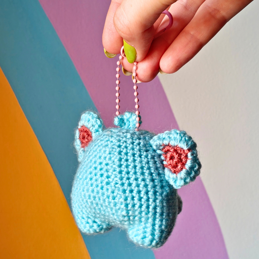 Elephant - Chunky Crochet Keychain
