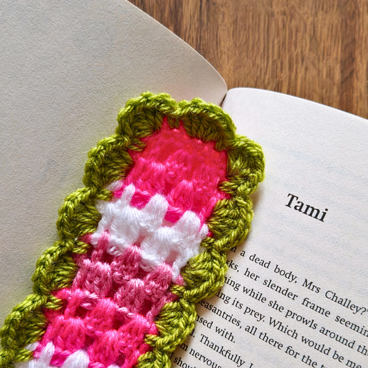 Flower Bed - Crochet Bookmark
