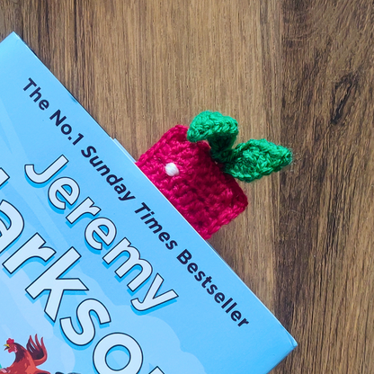 Strawberry - Crochet Bookmark
