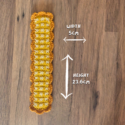 Yellow Gingham - Crochet Bookmark