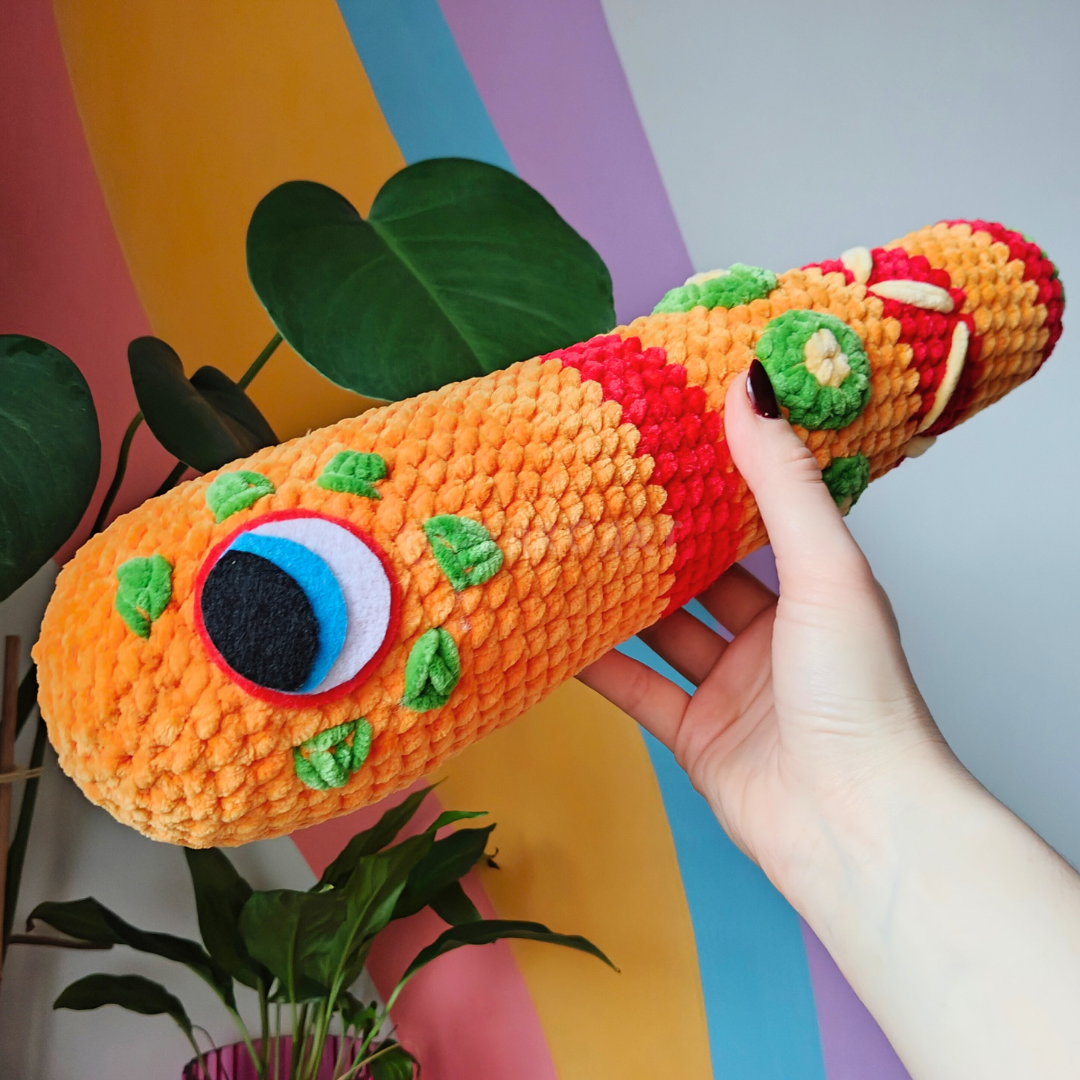 Sweet Treat Party Worm - Crochet Plush Collectable