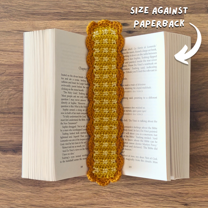Yellow Gingham - Crochet Bookmark
