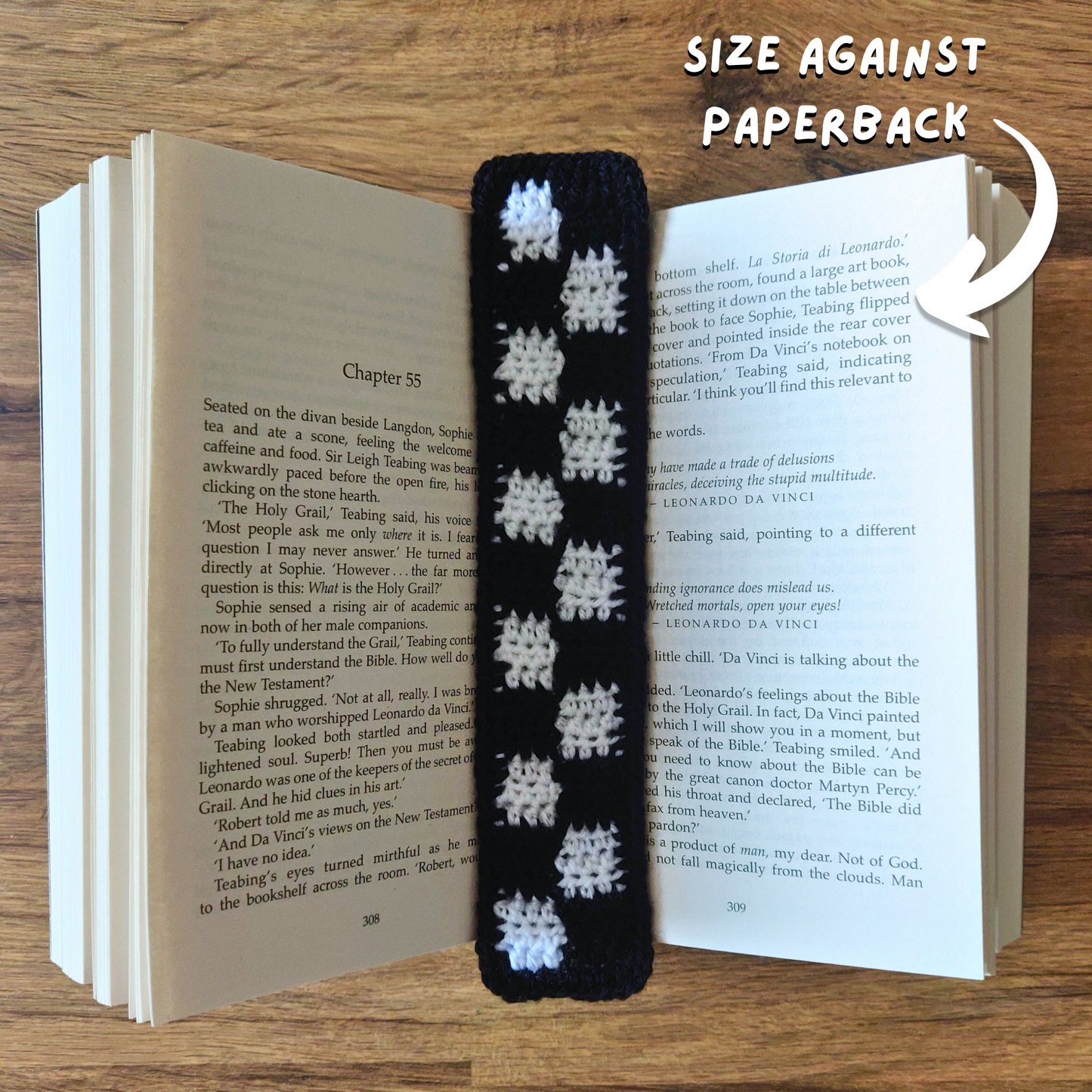 Checkerboard - Crochet Bookmark