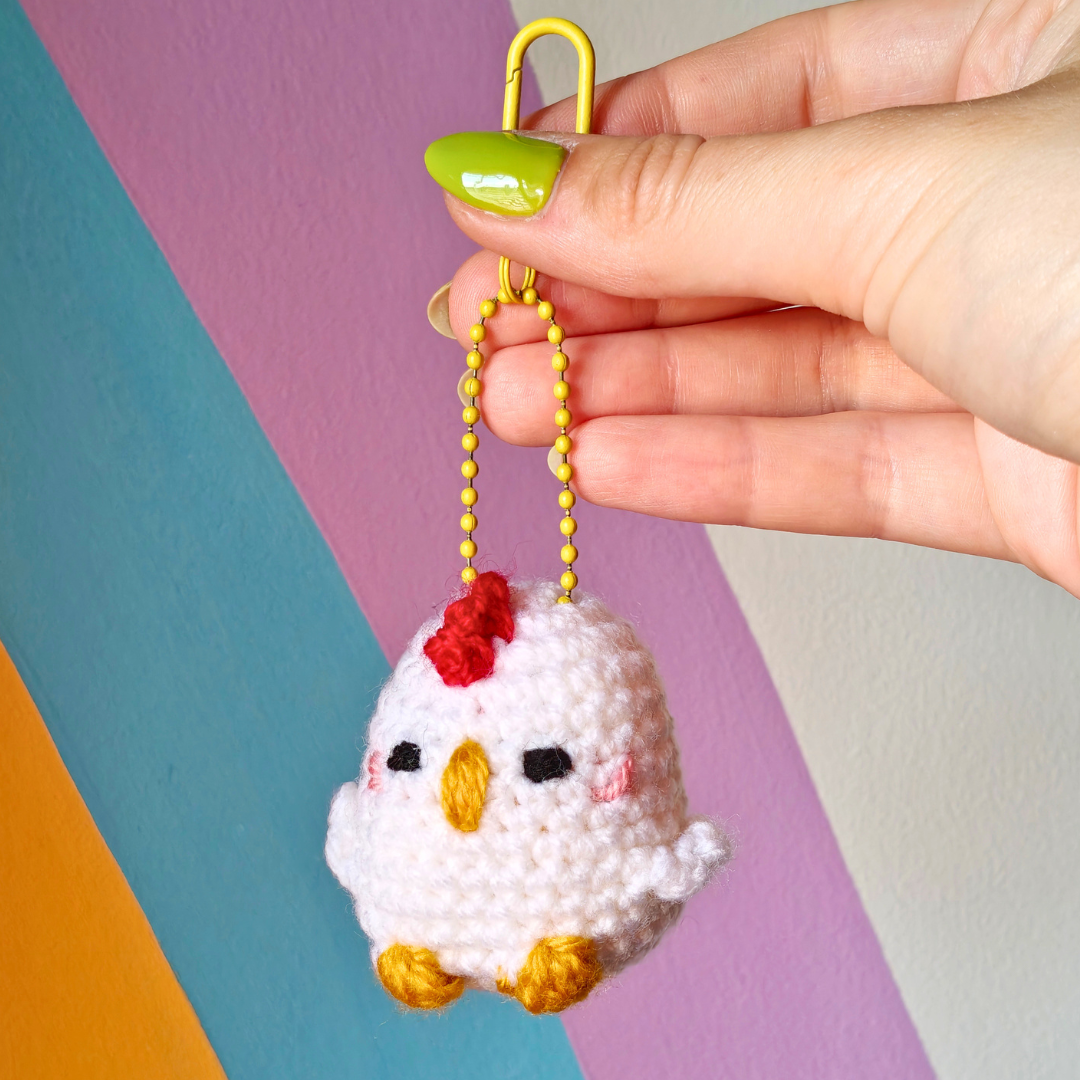 Chicken - Crochet Keychain