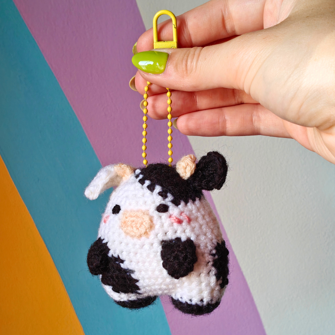 Cow - Chunky Crochet Keychain
