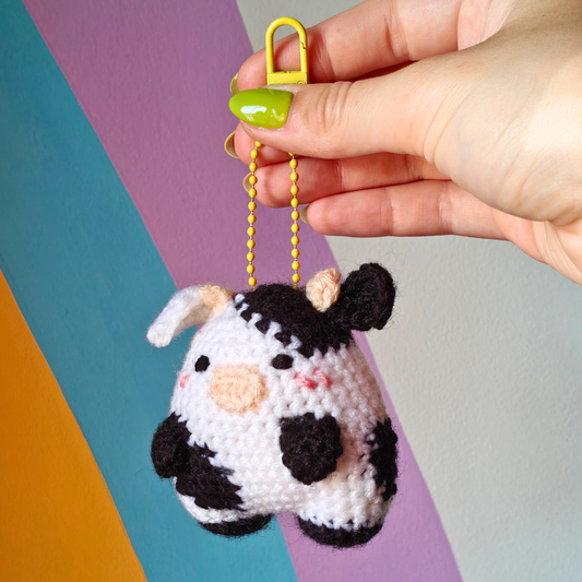 Cow - Chunky Crochet Keychain