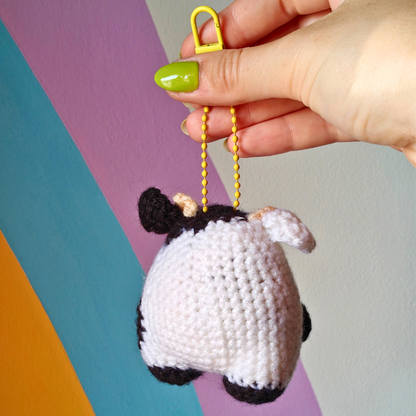 Cow - Chunky Crochet Keychain