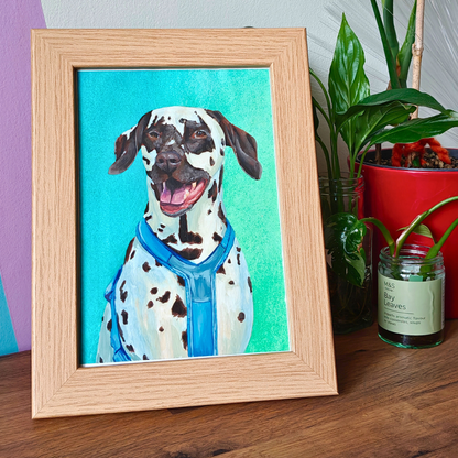 Dalmation - Framed Original Gouache Painting