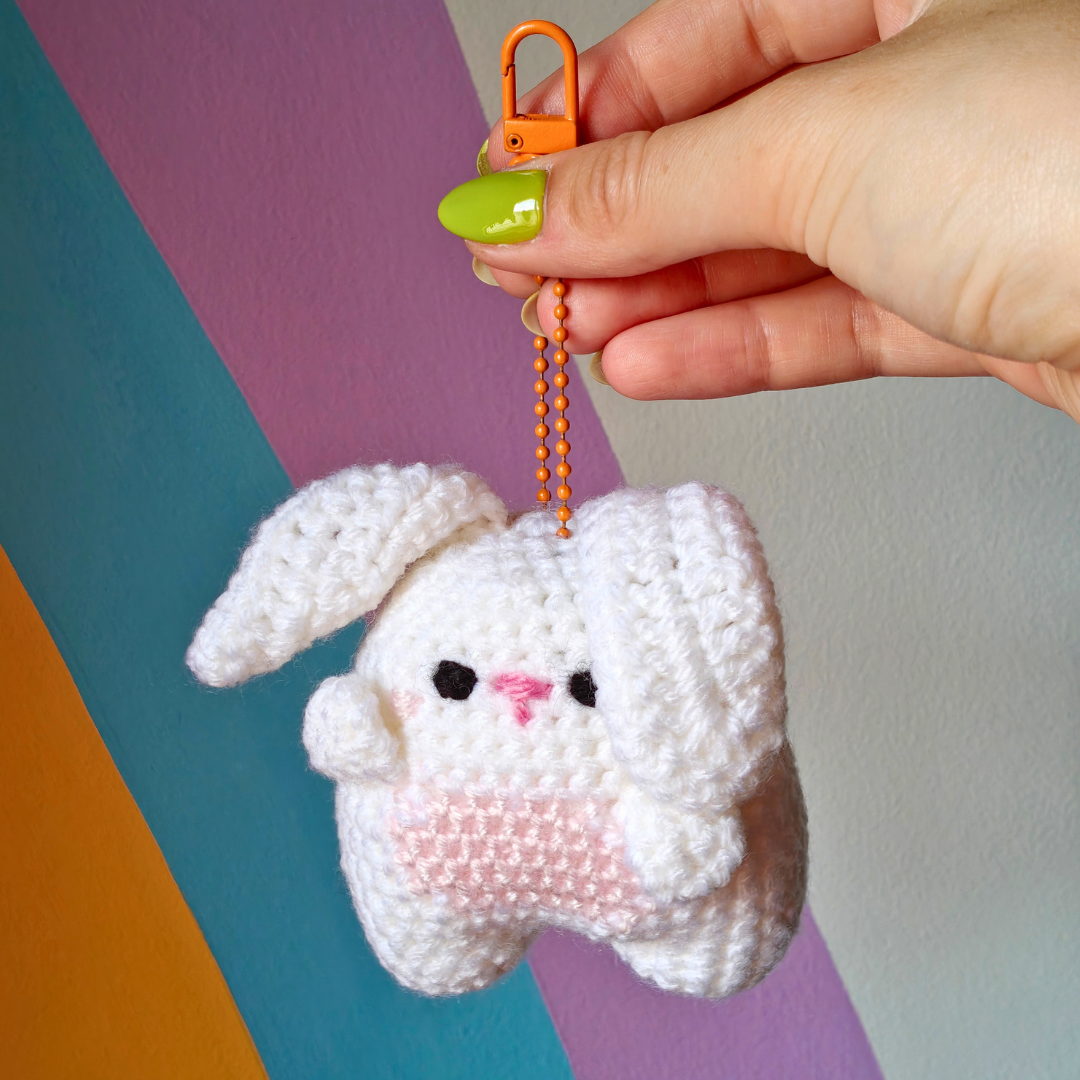 Rabbit - Chunky Crochet Keychain